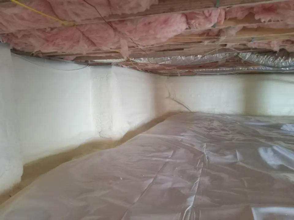 Crawl space encapsulation with closed-cell spray foam for Roof Waterproofing in Glenville